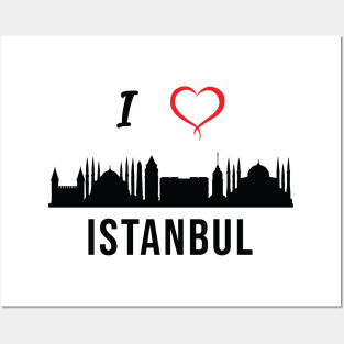 I love Istanbul Skyline Turkish Kurdish Zazaki Culture Posters and Art